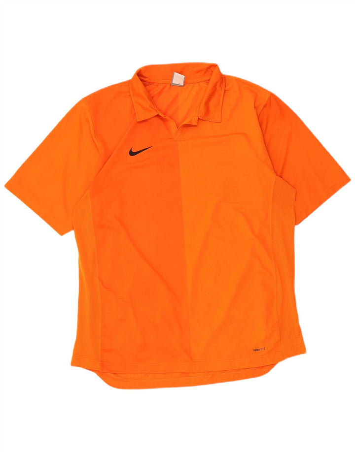 Polo Nike Uomo UK 45/47 XL Arancione Poliestere