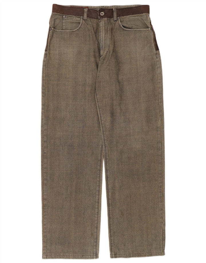 Jeans dritti da uomo Marlboro Classics W32 L34 cotone color block grigio