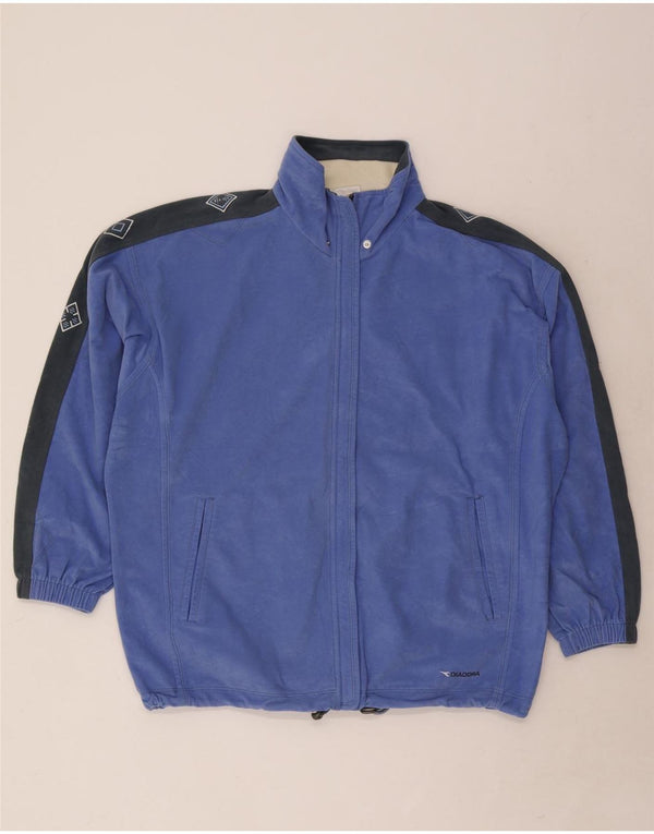 Giacca da tuta grafica oversize da donna Diadora UK 14 Blu medio