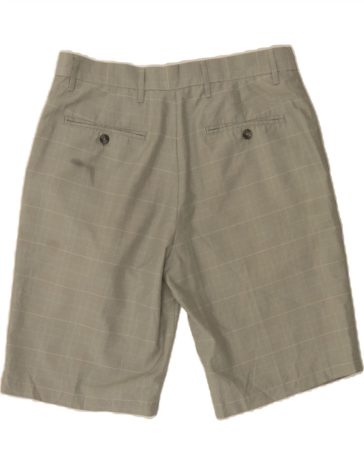 DOCKERS Mens Chino Shorts W32 Medium Grey Houndstooth Polyester Vintage Dockers and Second-Hand Dockers from Messina Hembry 
