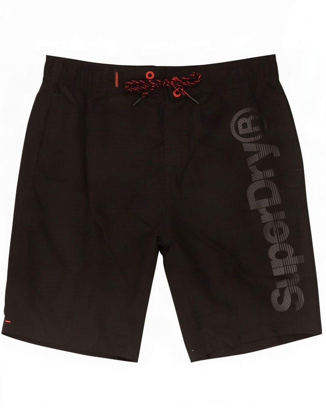 Pantaloncini da bagno grafici da uomo Superdry piccoli in poliestere nero