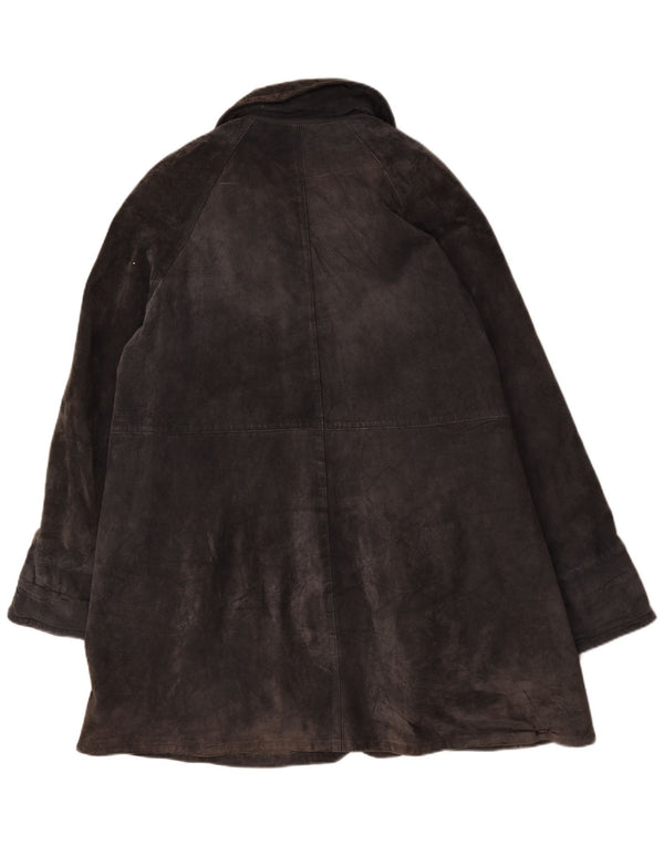 Soprabito Donna Pelle Scamosciata Privilegi IT 46 Large Pelle Grigia
