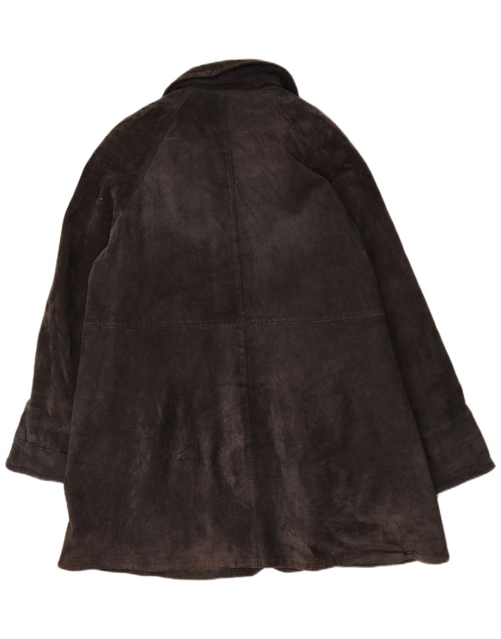 Soprabito Donna Pelle Scamosciata Privilegi IT 46 Large Pelle Grigia