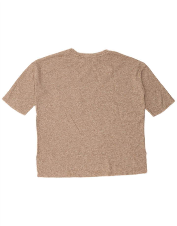 T-shirt oversize da donna Zara UK 10 piccola beige