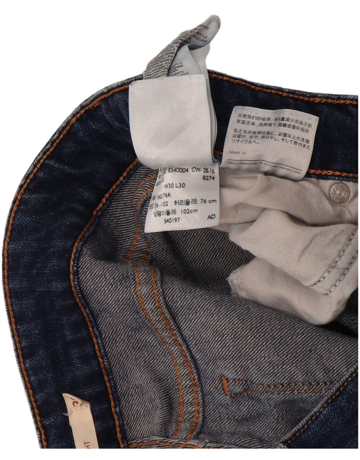 Jeans dritti Levi's 714 da donna W30 L30 in cotone blu