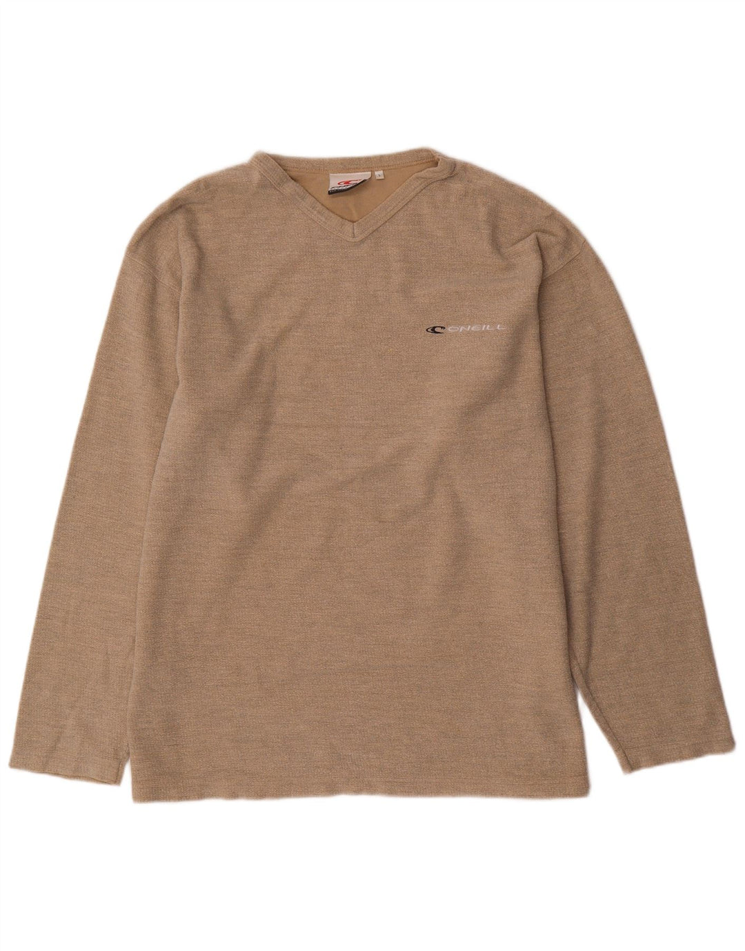 Top da uomo O'Neill a maniche lunghe in cotone beige grande