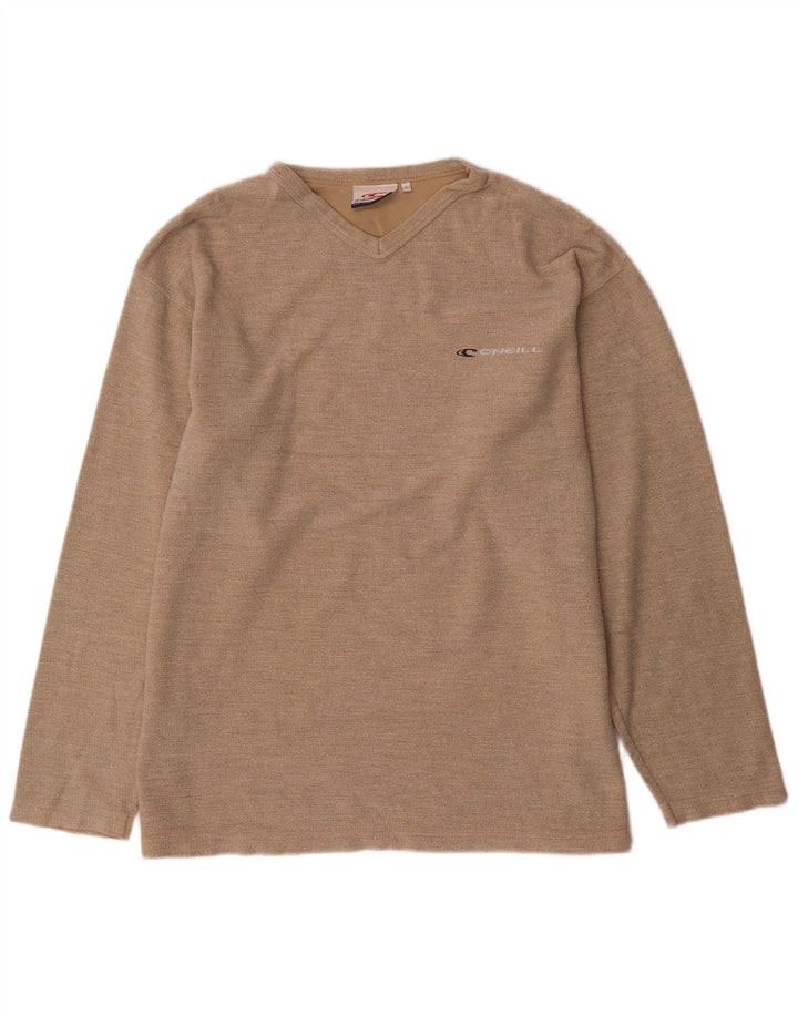 Top da uomo O'Neill a maniche lunghe in cotone beige grande