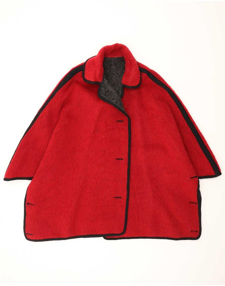 Cappotto vintage da donna reversibile a mantella Taglia unica Grigio