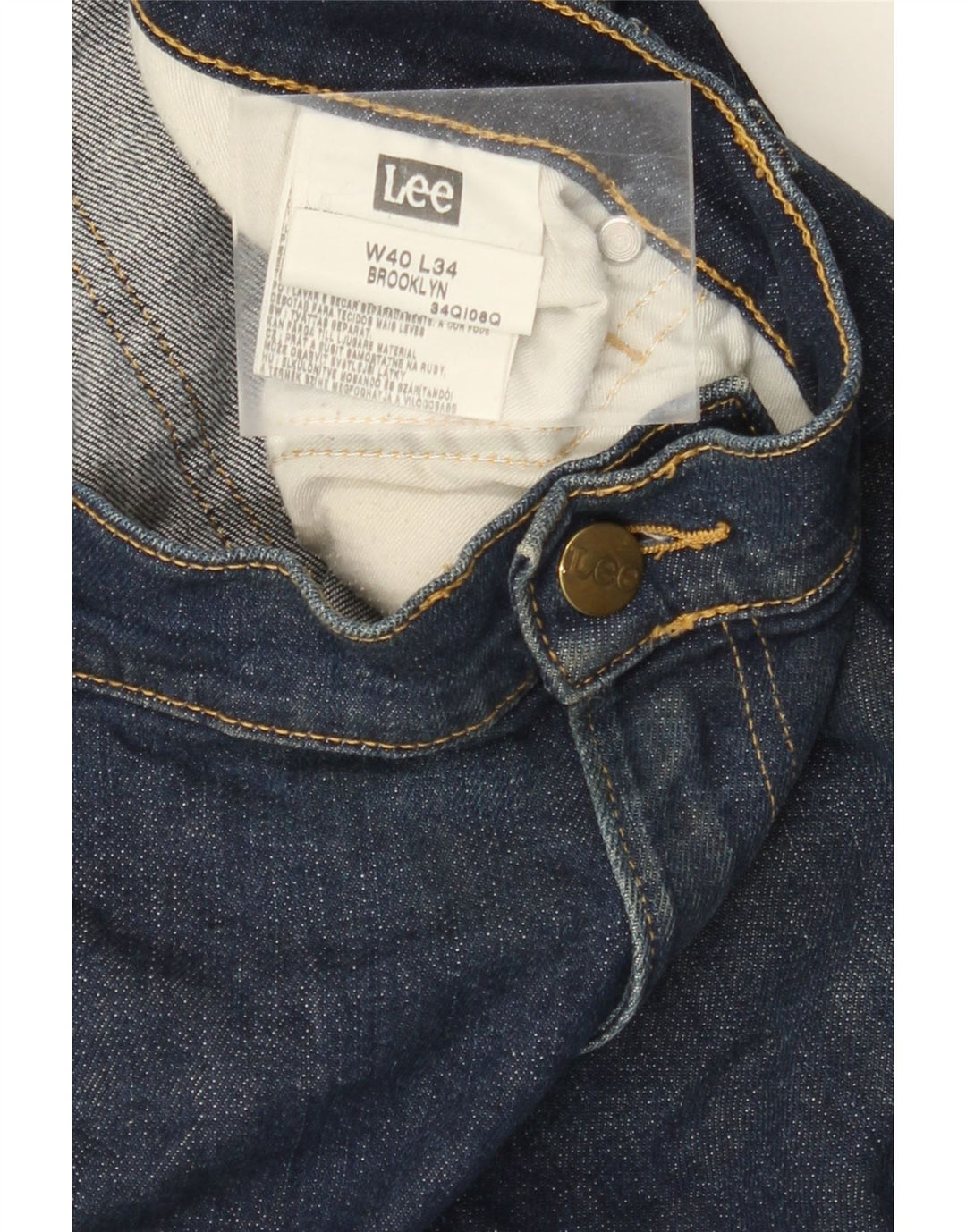 Pantaloncini di jeans LEE Brooklyn da uomo W40 XL in cotone blu navy