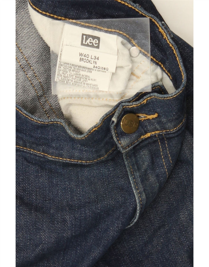 Pantaloncini di jeans LEE Brooklyn da uomo W40 XL in cotone blu navy