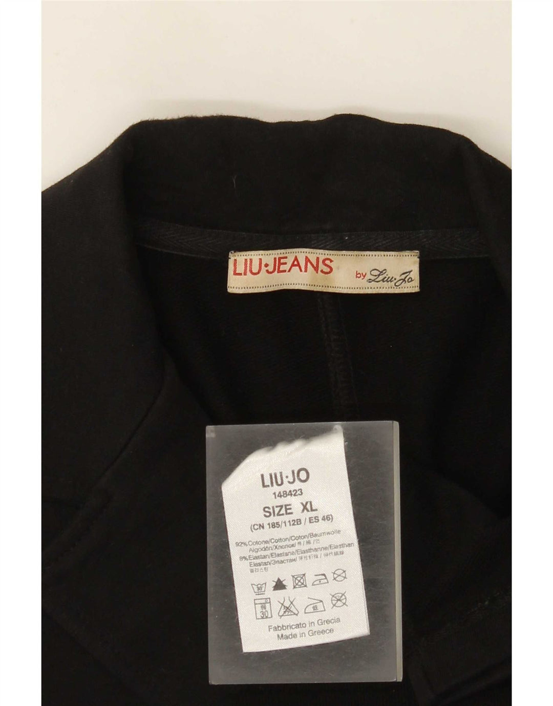 Giacca blazer a 1 bottone da donna Liu Jo UK 18 XL cotone nero