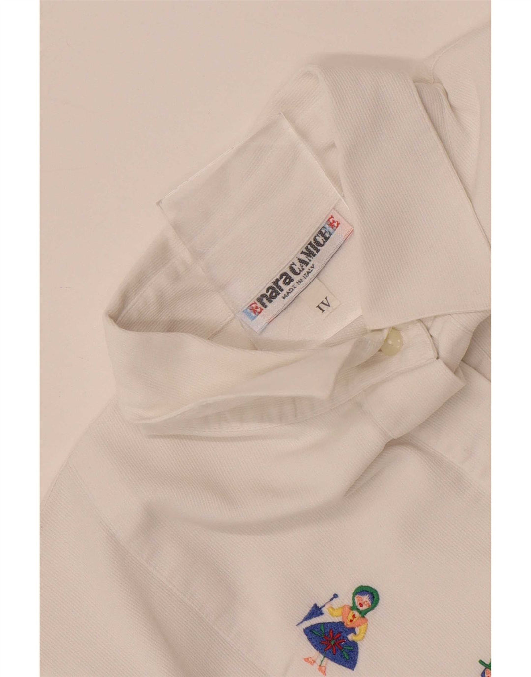 Naracamicee Camicia grafica da donna Camicetta UK 14 Medio Bianco Etnico