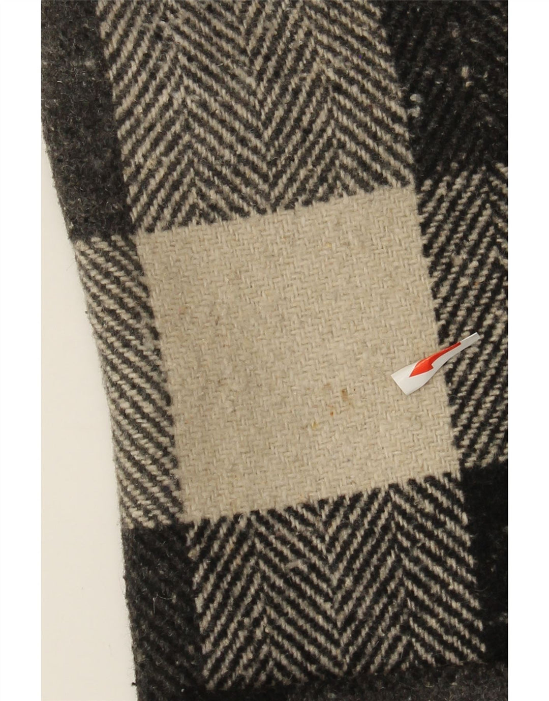 Gilet da donna vintage IT 44 medio in lana a quadri neri