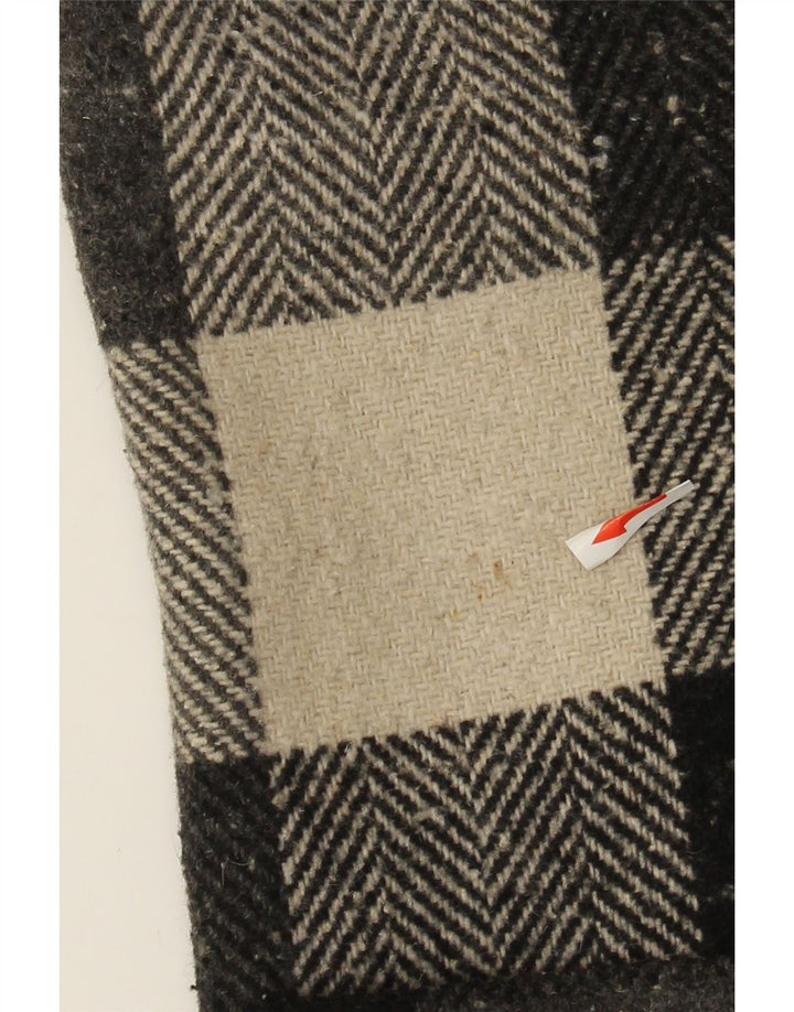 Gilet da donna vintage IT 44 medio in lana a quadri neri