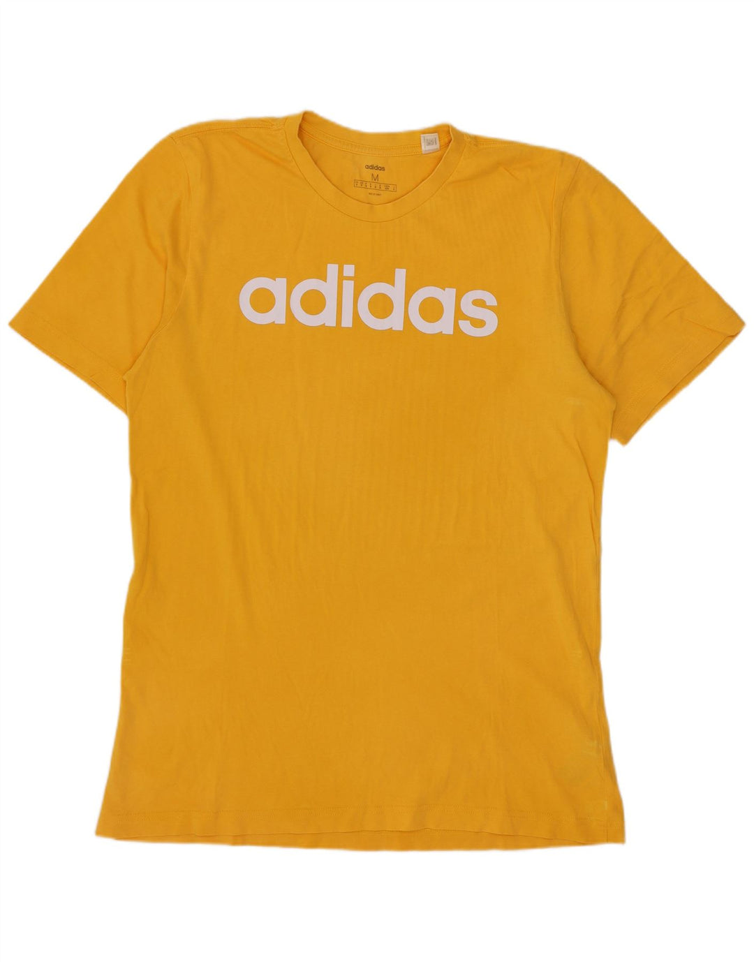 T-shirt grafica da uomo Adidas Top in cotone giallo medio