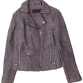 Giacca da motociclista in ecopelle da donna Tommy Hilfiger UK 10 piccola grigia
