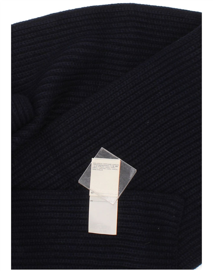 Sciarpa rettangolare da uomo in maglia Superdry, taglia unica, classica in acrilico blu navy