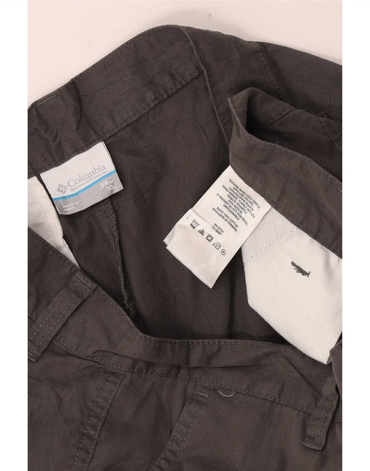 Pantaloncini chino regolari da uomo Columbia W34 grandi cotone grigio