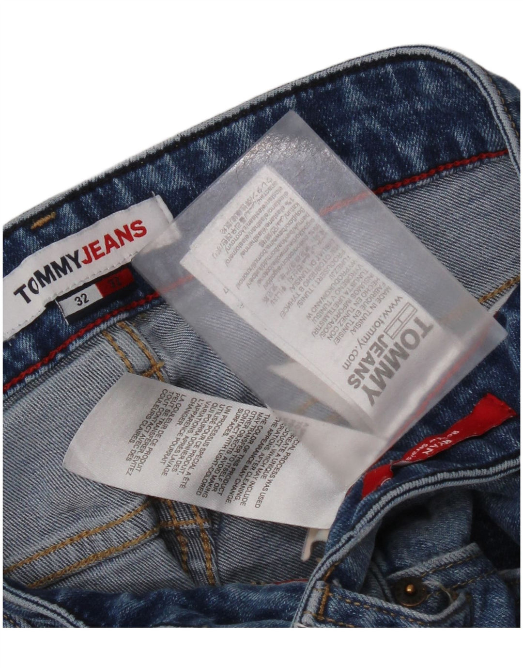 Tommy Hilfiger Uomo Ryan Regular Jeans dritti W32 L32 Cotone Blu