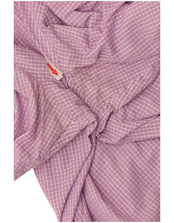 Camicia a quadri da uomo Brugi UK 44 XL Cotone a quadri viola