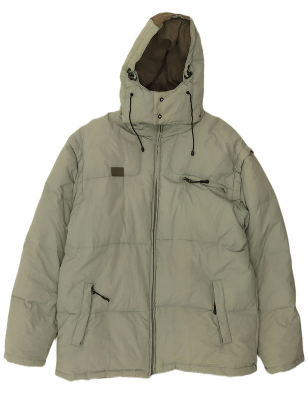 Giacca imbottita con cappuccio Fila da uomo UK 44 2XL Verde poliammide