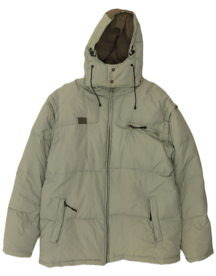 Giacca imbottita con cappuccio Fila da uomo UK 44 2XL Verde poliammide