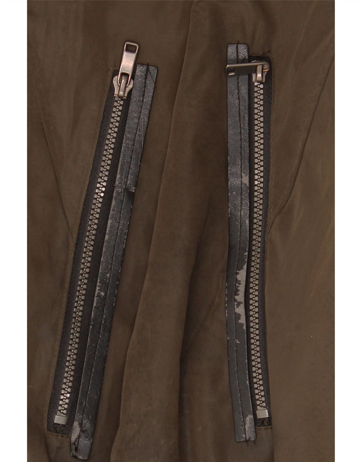 Giubbotto bomber da uomo Zara UK 36 piccolo poliestere marrone
