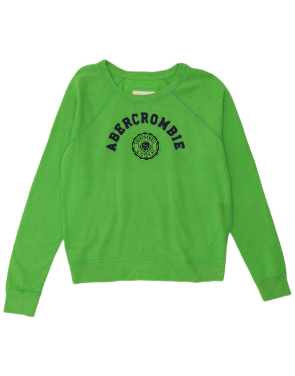 Felpa grafica da donna Abercrombie & Fitch UK 16 grande verde