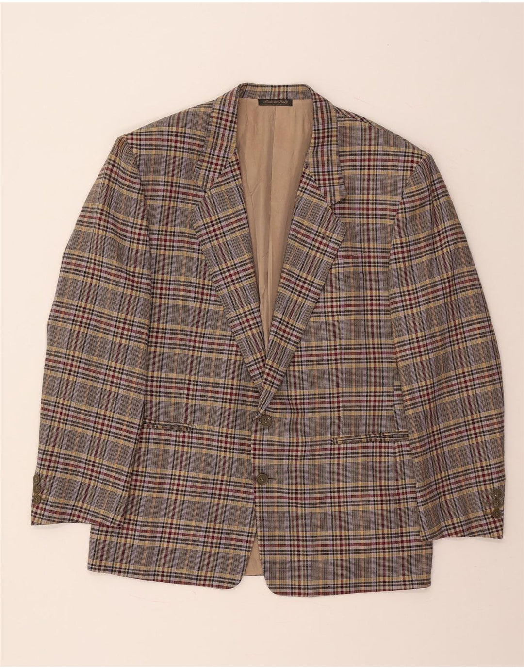 Giacca Blazer Uomo Marco Azzali IT 50 Large Pied De Poule Multicolore