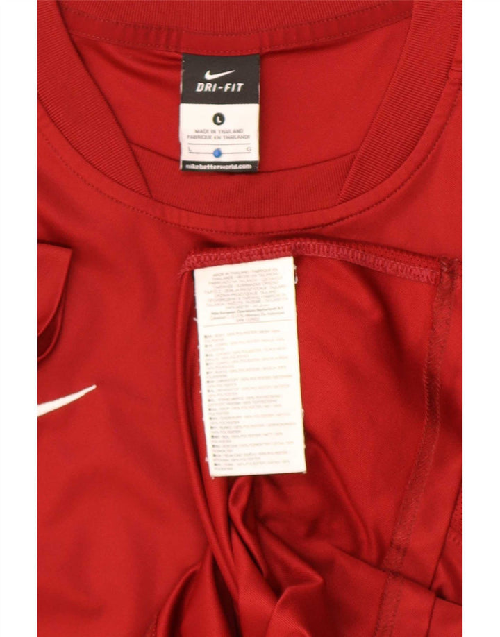 T-shirt Nike Dri Fit da uomo, grande, in poliestere rosso