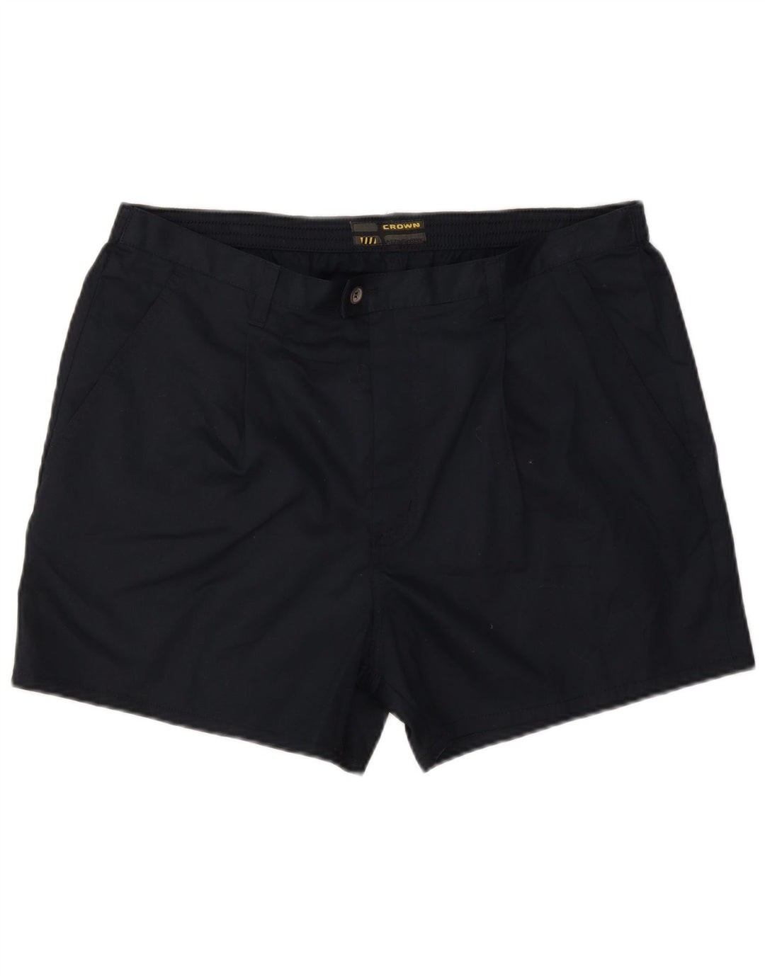 Pantaloncini chino con ancoraggio da uomo Crown W36 grandi in cotone blu navy