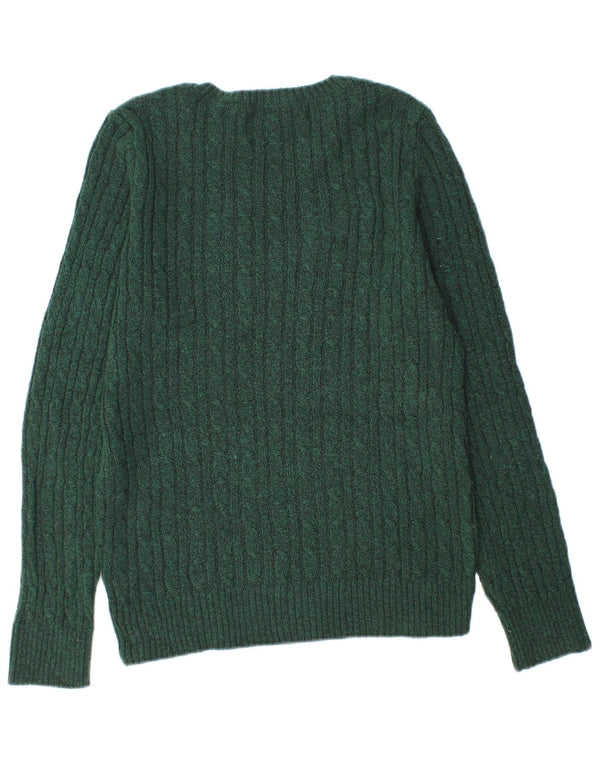 Maglione maglione girocollo da donna Superdry UK 12 Acrilico verde medio