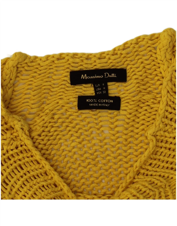 Massimo Dutti Maglione da donna con scollo a barchetta corto UK 14 Giallo medio