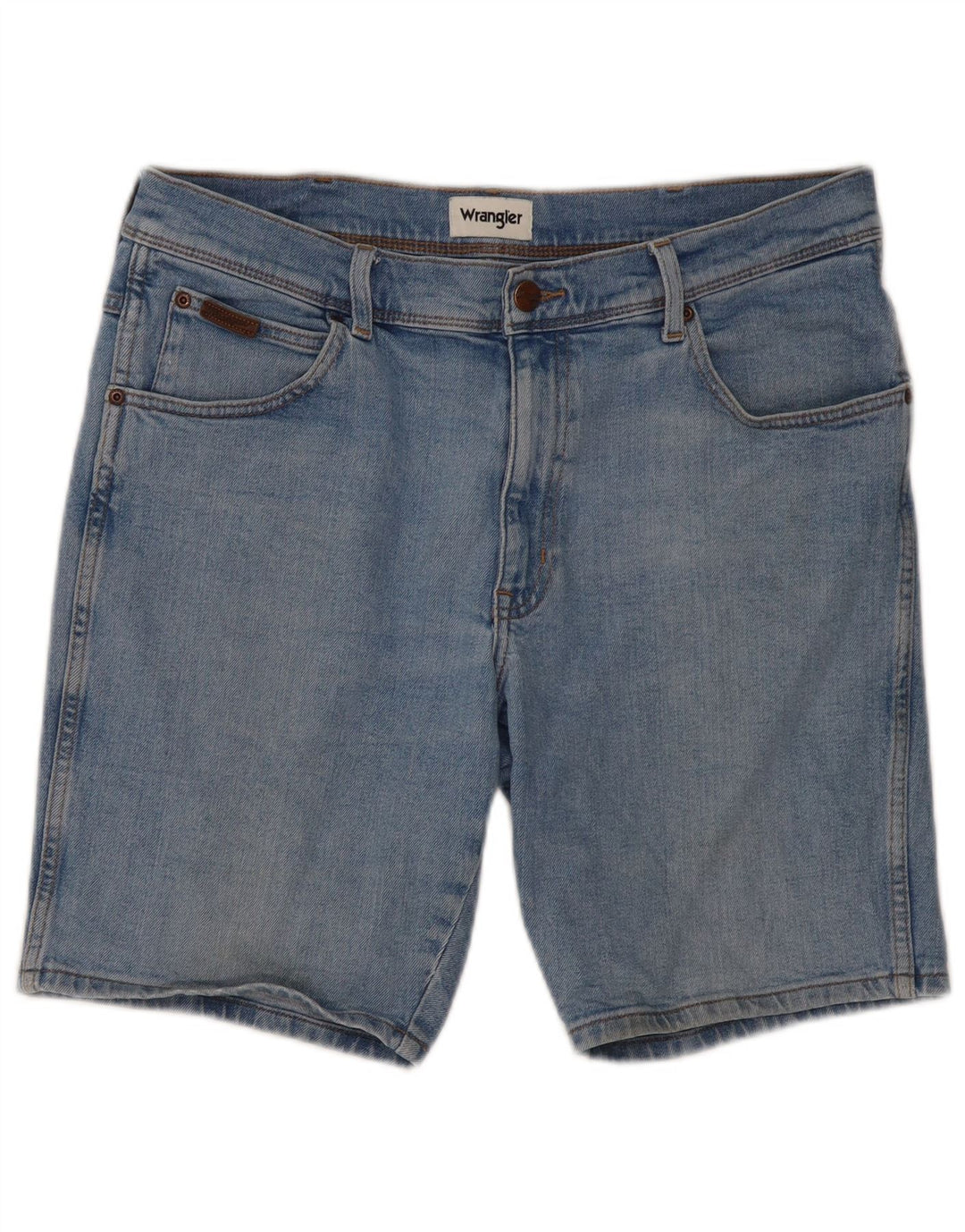 Pantaloncini di jeans Wrangler da donna Texas W34 di grandi dimensioni in cotone blu