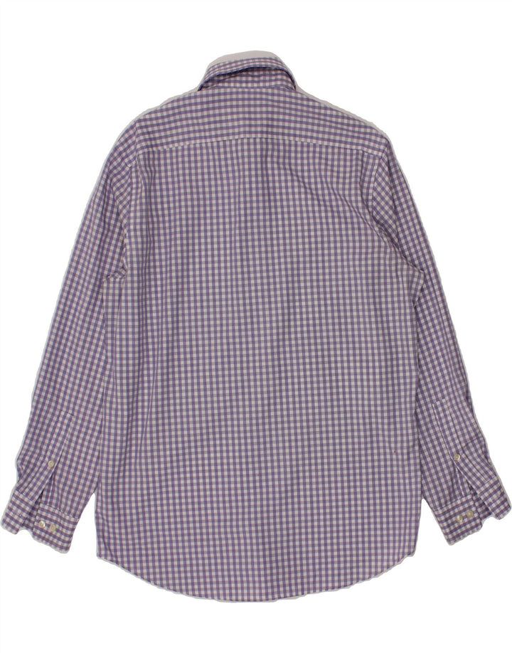 MICHAEL KORS Mens Shirt Size 16 Large Purple Gingham Cotton Vintage Michael Kors and Second-Hand Michael Kors from Messina Hembry 