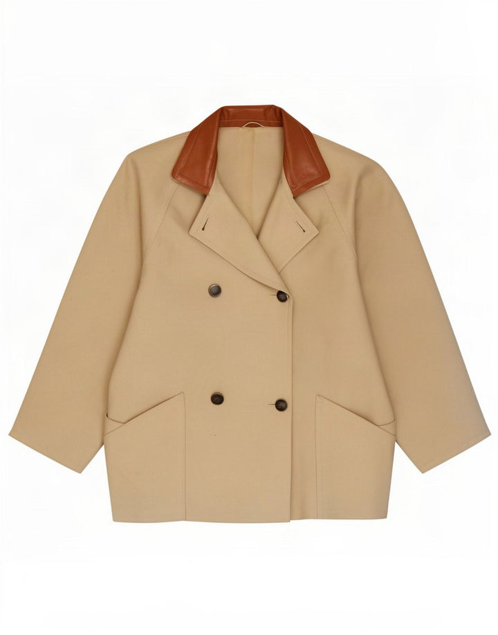 Giacca blazer doppiopetto da donna Max Mara UK 12 medio bianco sporco