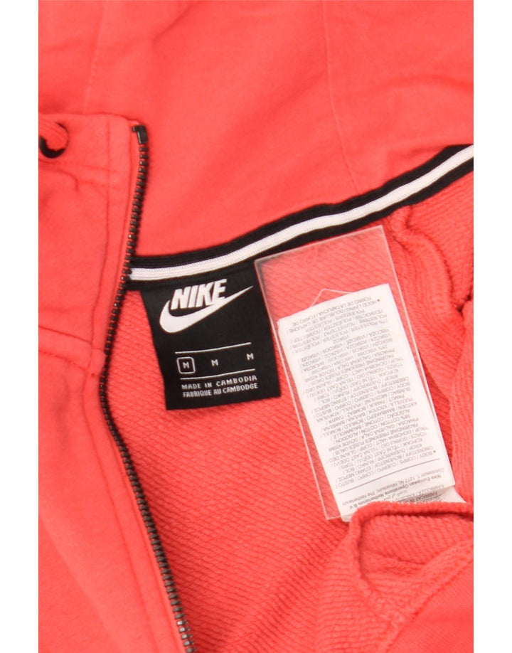 Felpa con cappuccio e zip oversize da donna Nike UK 14 cotone rosso medio