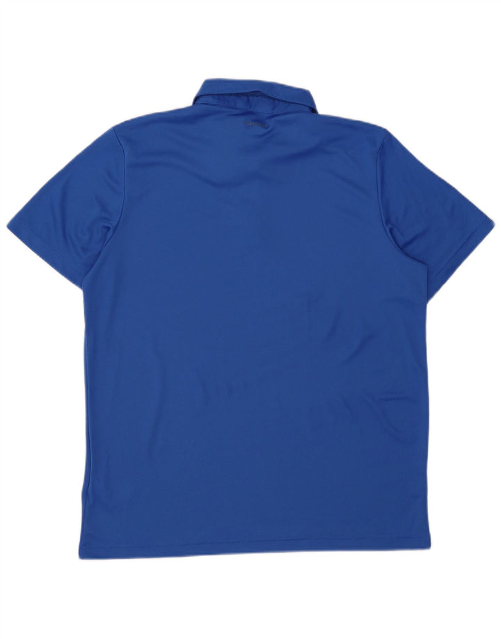 Polo Adidas Aeroready da uomo grande in poliestere blu