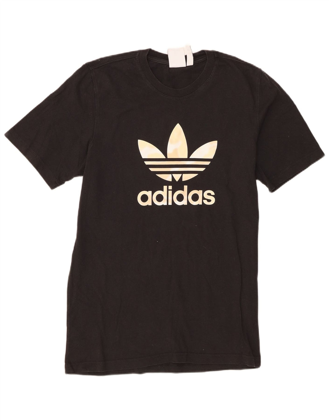 T-shirt grafica da uomo Adidas Top in cotone nero medio