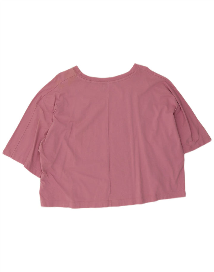 Converse T-shirt oversize da donna Top UK 10 Small Rosa Cotone