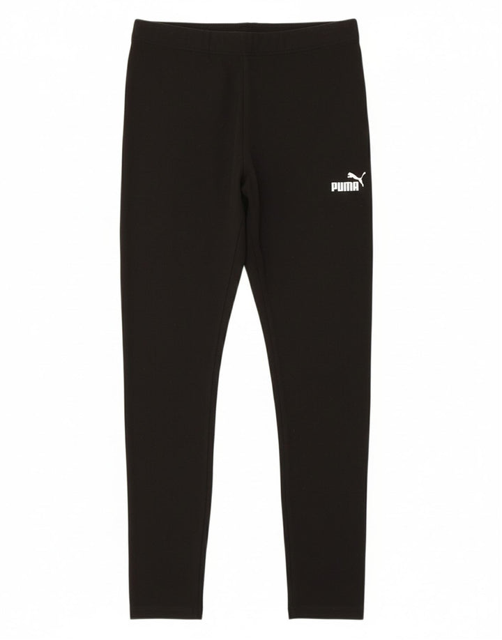 PUMA Womens Leggings UK 14 Large  Black Cotton
