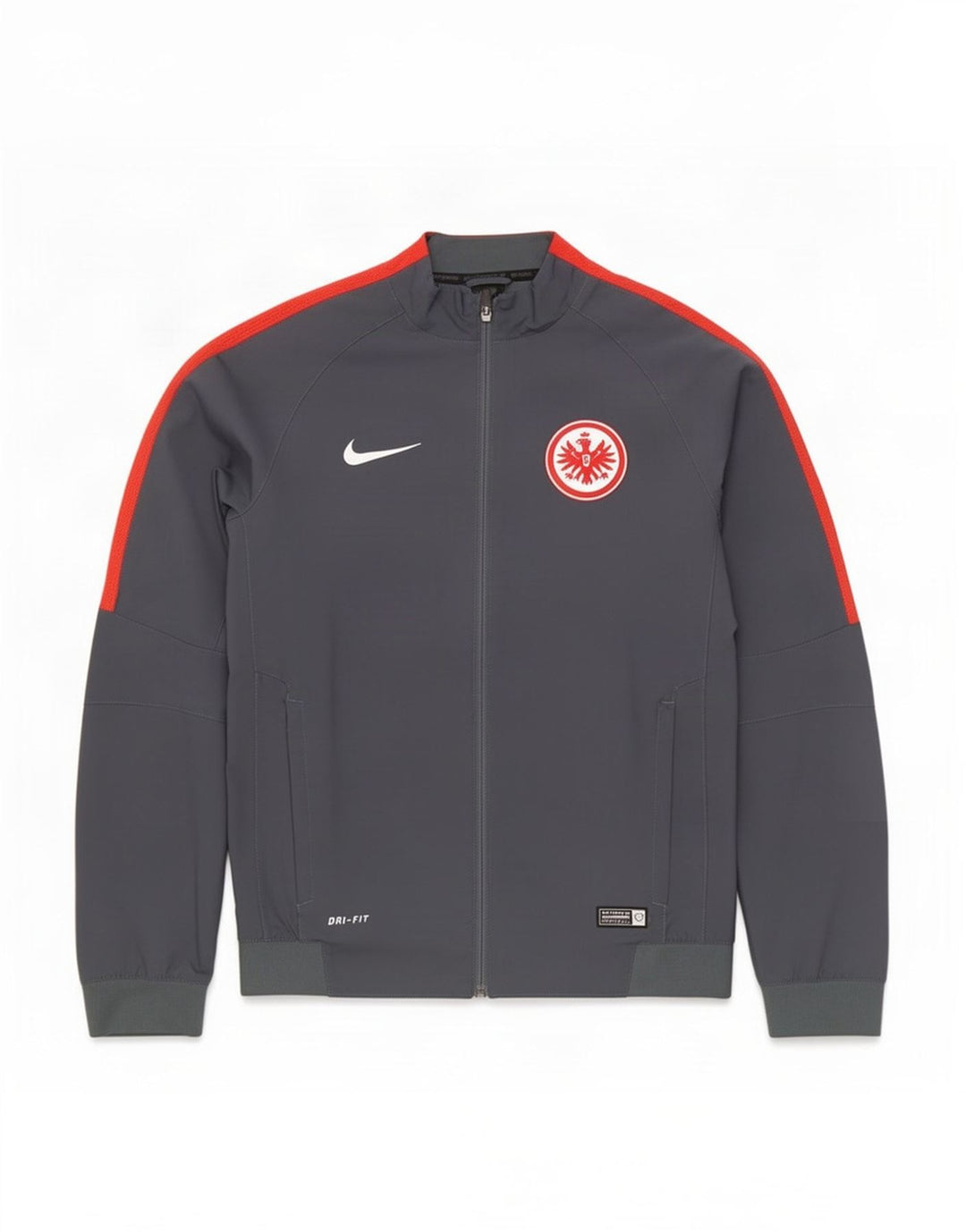 Giacca da ginnastica da uomo Nike Eintracht Francoforte, color grigio medio