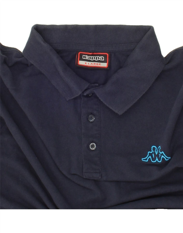 KAPPA Mens Polo Shirt XL Navy Blue Cotton Vintage Kappa and Second-Hand Kappa from Messina Hembry 