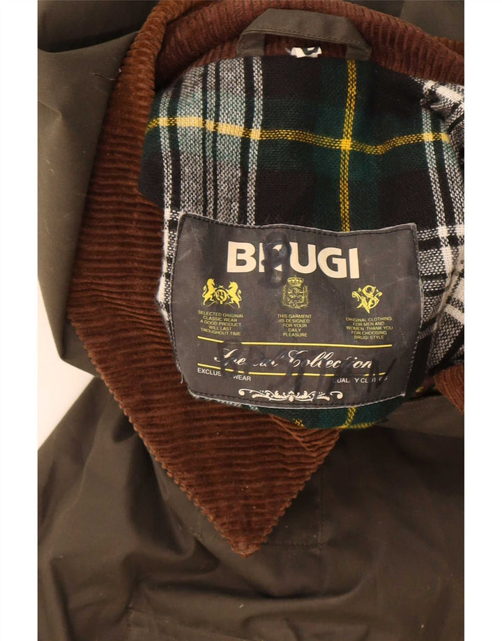 Giacca da uomo in cotone cerato Brugi UK 40 Large color kaki