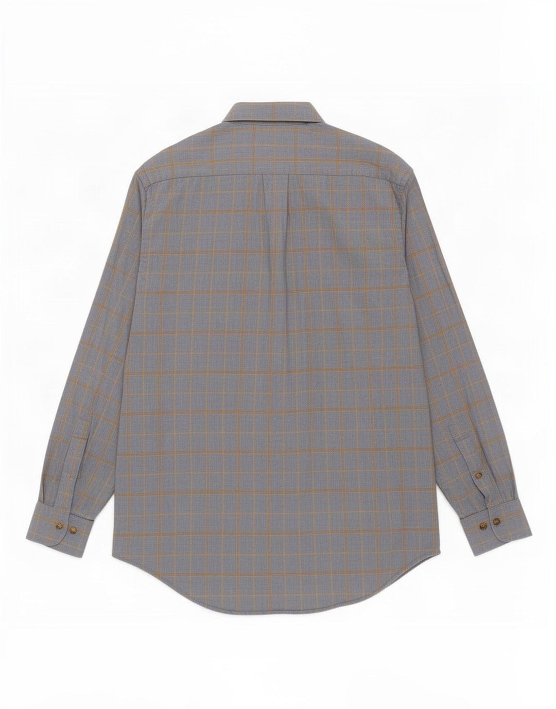 Camicia in flanella da uomo Brooks Brothers in cotone scozzese blu medio
