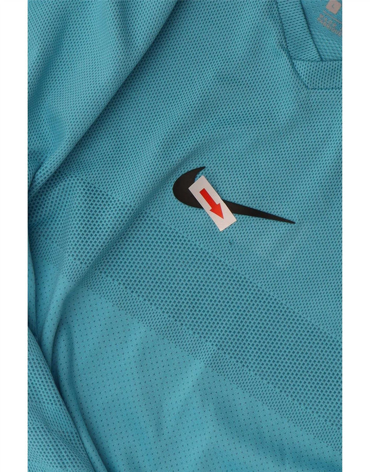T-shirt Nike Dri Fit da uomo, grande, in poliestere blu