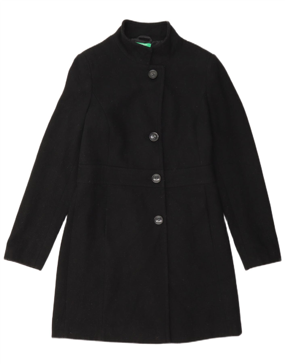 Benetton Soprabito da donna UK 8 Small Nero Lana