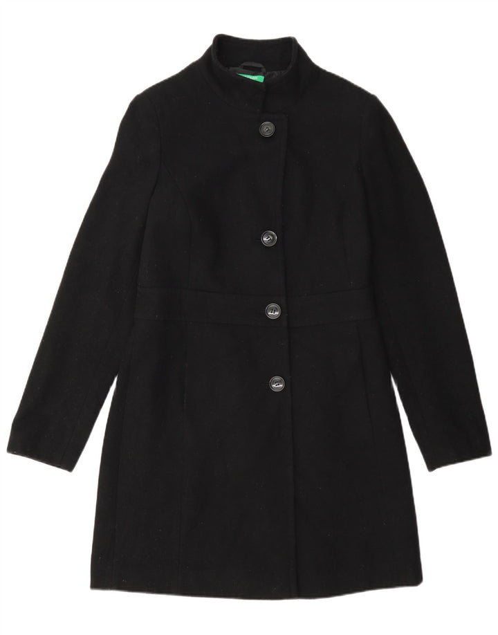 Benetton Soprabito da donna UK 8 Small Nero Lana