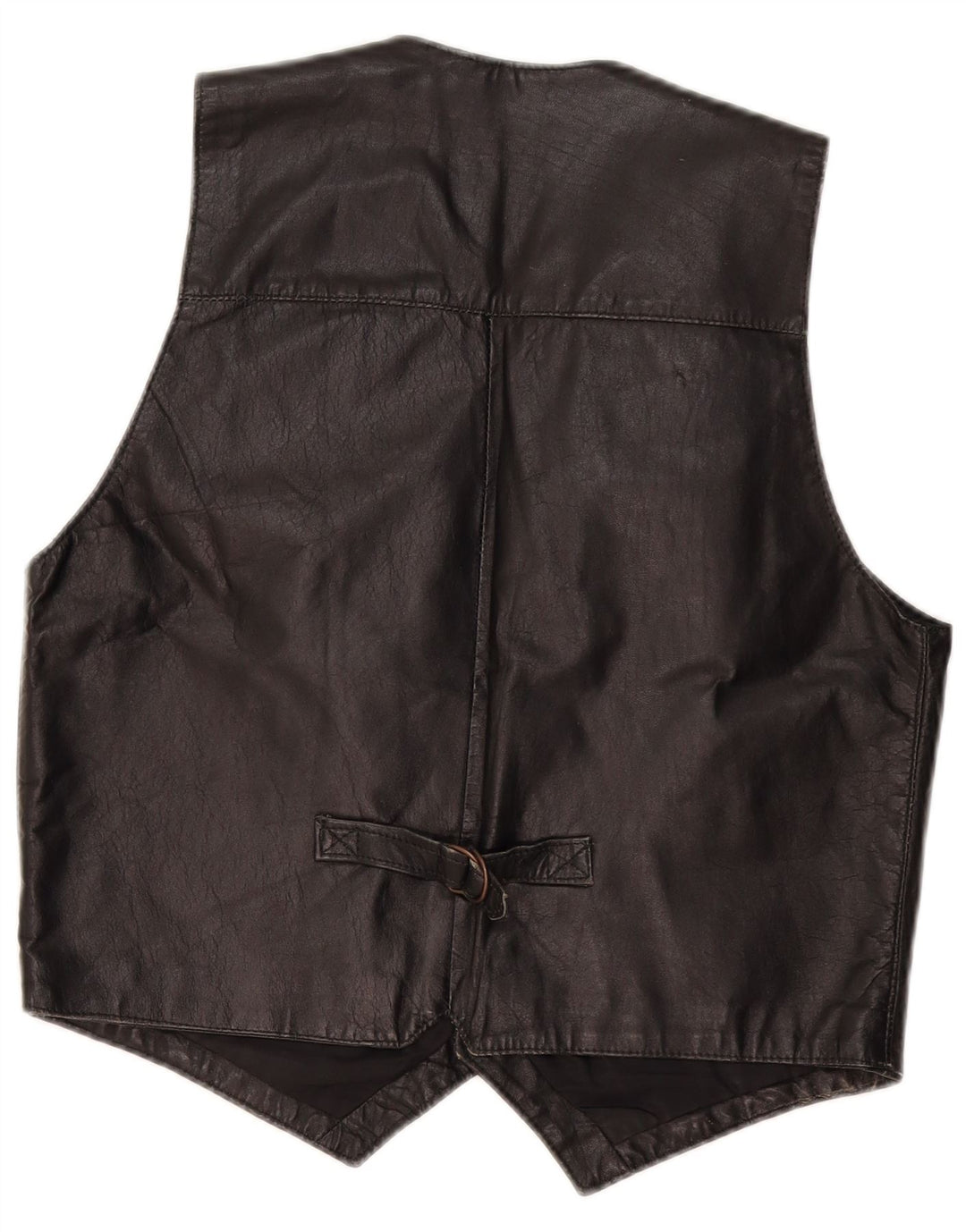 Gilet in pelle da uomo VINTAGE medio nero