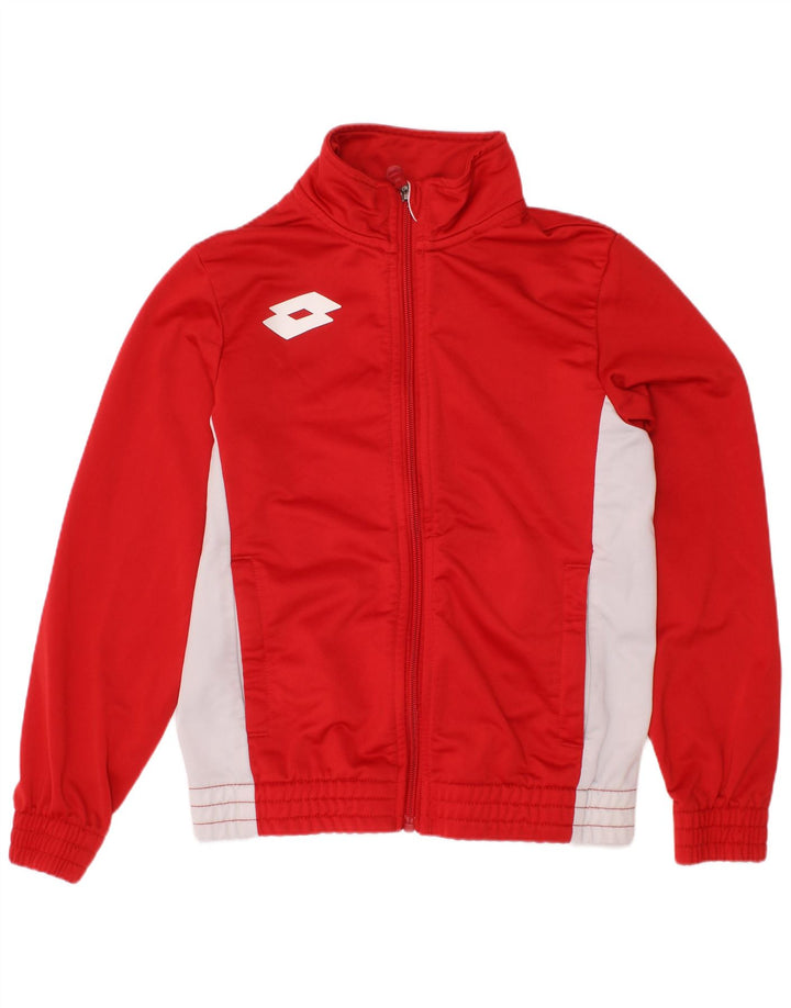 Giacca da tuta da ragazzo LOTTO 7-8 anni XS Colorblock rosso